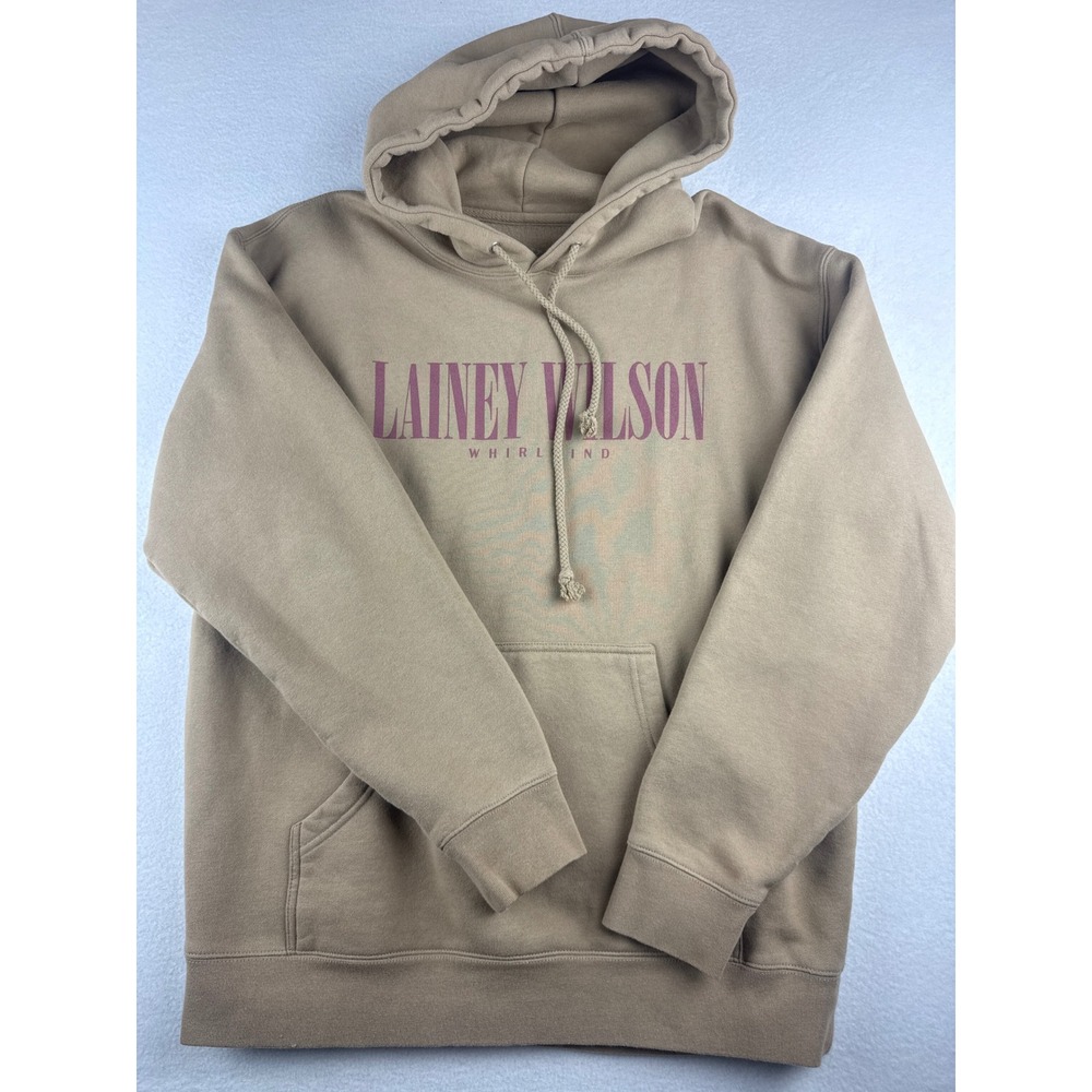 Lainey Wilson Whirlwind Hoodie Tan Bell Bottom Country Graphic Sweatshirt Large